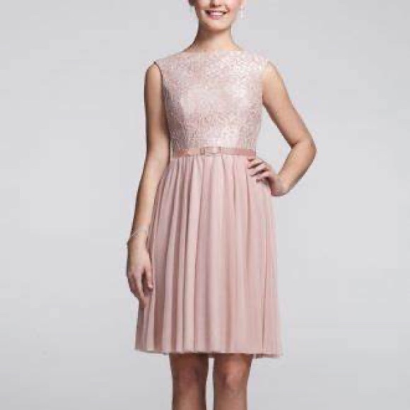 Two pink David’s bridal bridesmaid dresses - Picture 1 of 2